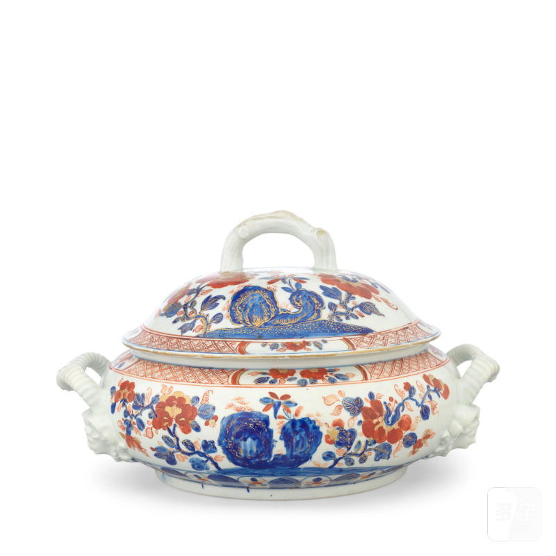 A Bow tureen and cover, circa 1748-50